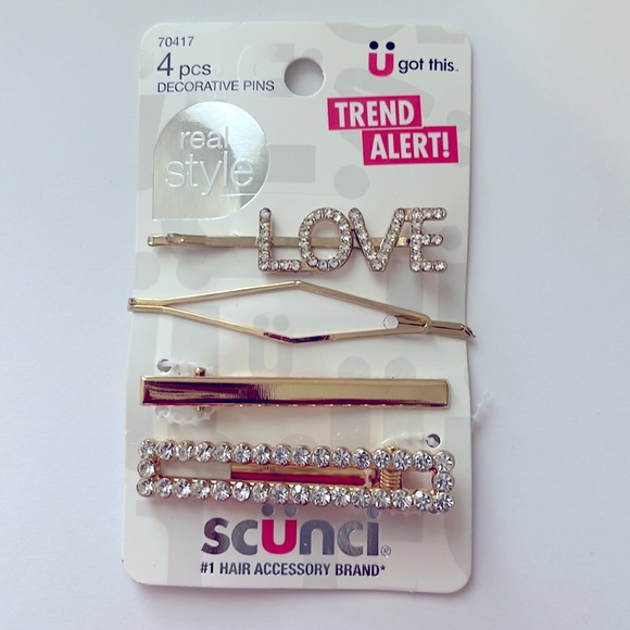 🆕 Scunci Decorative Stacking Pins, 4 pack - Picture 3 of 3